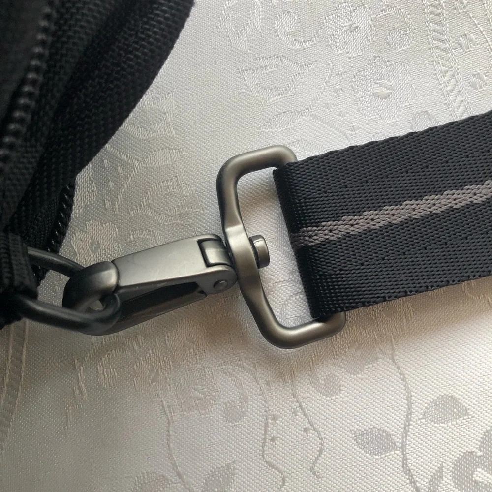 COMPAQ Black Leather/Canvas Men’s Professional Briefcase Messenger Bag NWOT